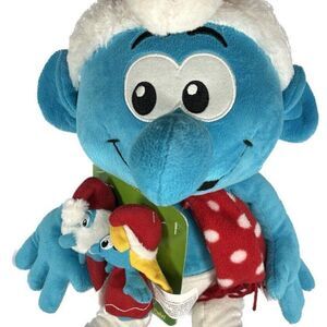 2010 Macy's Holiday | Christmas Santa Smurf w/finger puppets | 20” Plush